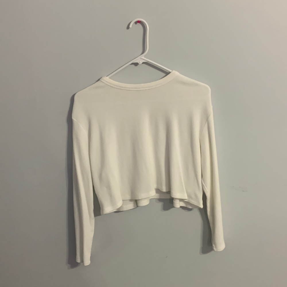 MOLLY GREEN CROPPED WHITE LONG SLEEVE | SIZE L